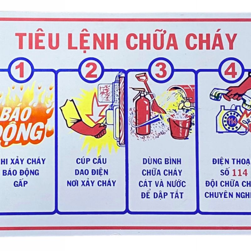 BẢNG TIÊU LỆNH PCCC